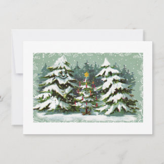 Invitación de la familia de árboles de Navidad