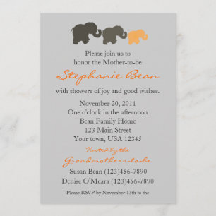 Invitación de la familia del elefante