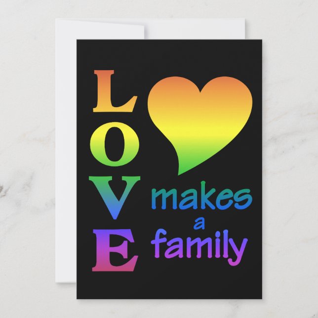 Invitación de la familia Rainbow, personalizar (Anverso)