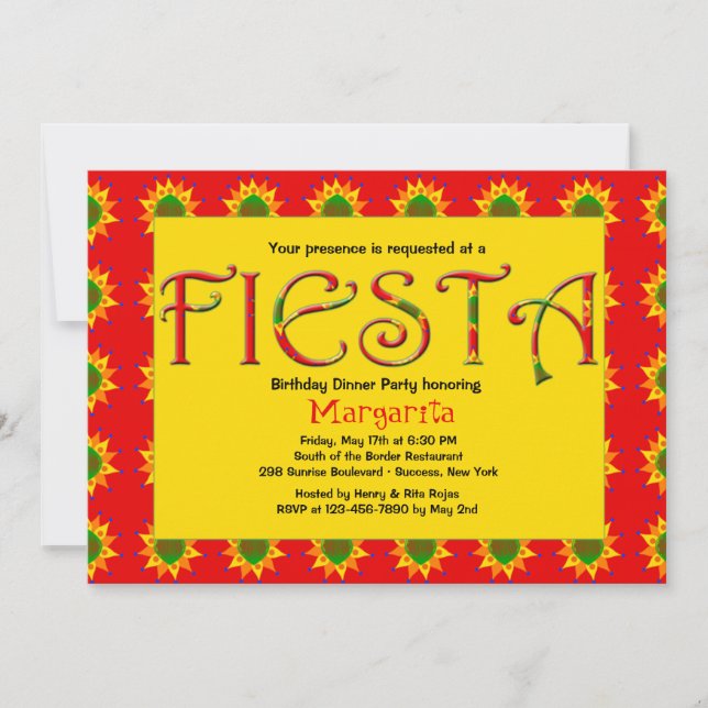Invitación de la fiesta (Anverso)