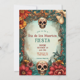 Invitación de la fiesta 💀 🎉 acuarela Día de Muer