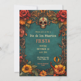 Invitación de la fiesta 💀 🎉 acuarela Día de Muer