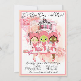 Invitación de la fiesta afroamericana de spa