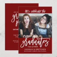 Invitación de la fiesta combinada de graduación