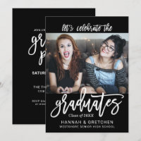 Invitación de la fiesta combinada de graduación