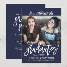 Invitación de la fiesta combinada de graduación