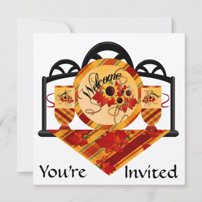 Invitación de la fiesta de Acción de Gracias (Anverso)