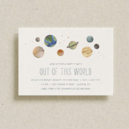 Invitación de la fiesta de acuarela del sistema so