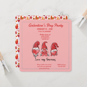 Invitación de la fiesta de amor de Galentine's par