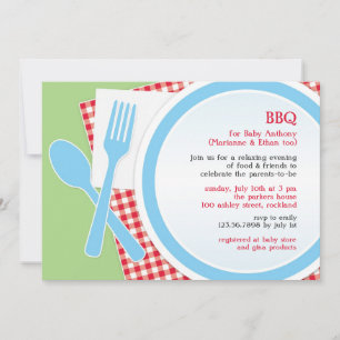Invitación de la fiesta de Baby Shower BBQ