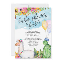 Invitación de la fiesta de Baby Shower del cactus