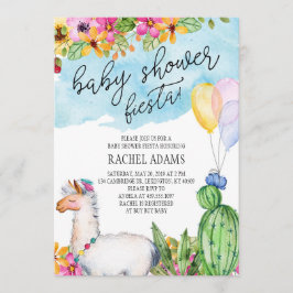 Invitación de la fiesta de Baby Shower del cactus