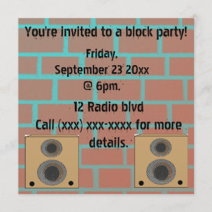 Invitación de la fiesta de barrio