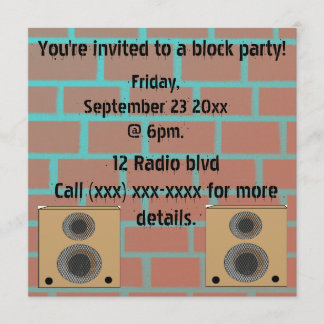Invitación de la fiesta de barrio