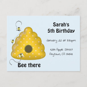 Invitación de la fiesta de Bee There