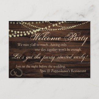 Invitación de la fiesta de bienvenida