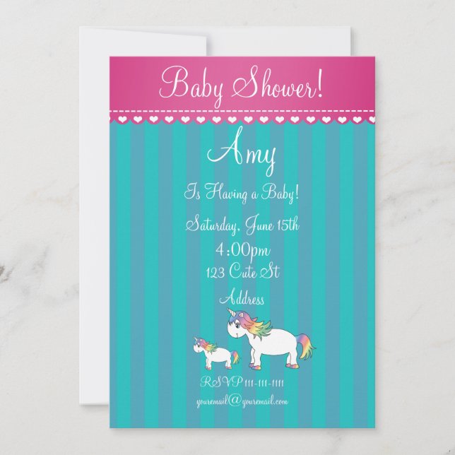 Invitación de la fiesta de bienvenida al bebé del (Anverso)