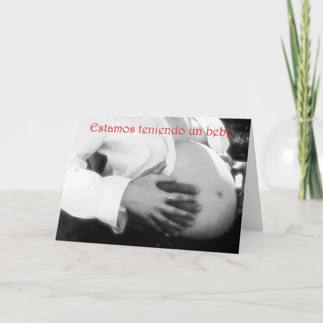 Invitación de la fiesta de bienvenida al bebé que (Anverso)