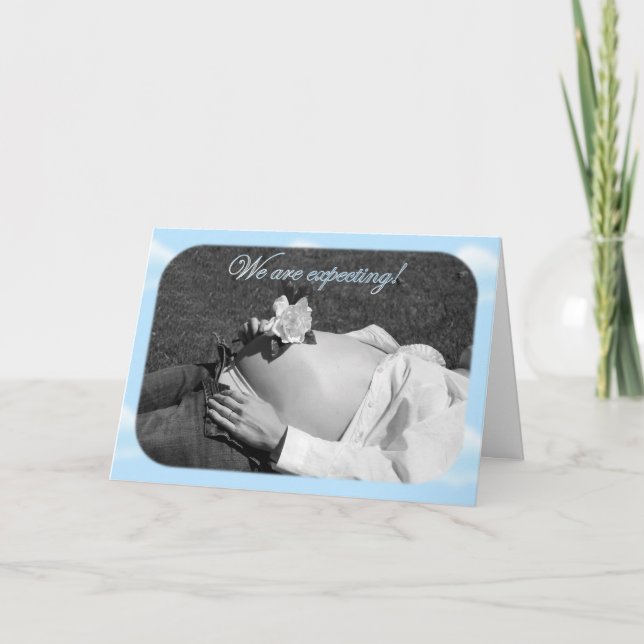 Invitación de la fiesta de bienvenida al bebé que (Anverso)