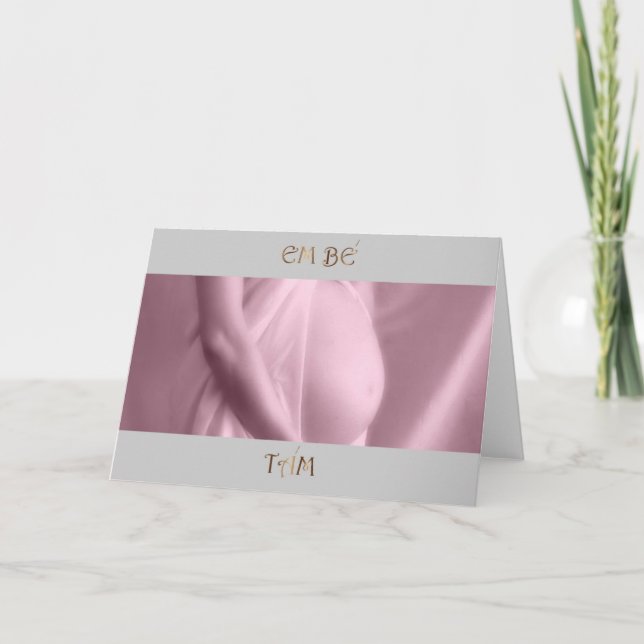 Invitación de la fiesta de bienvenida al bebé que (Anverso)