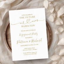 Invitación de la fiesta de compromiso de caligrafí