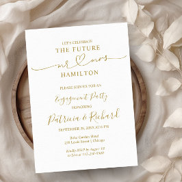 Invitación de la fiesta de compromiso de caligrafí