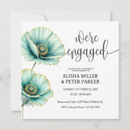 Invitación de la fiesta de compromiso de color de 