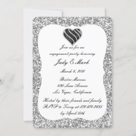 Invitación de la fiesta de compromiso del corazón