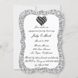 Invitación de la fiesta de compromiso del corazón