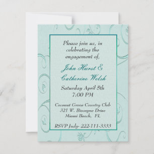 Invitación de la fiesta de compromiso elegante