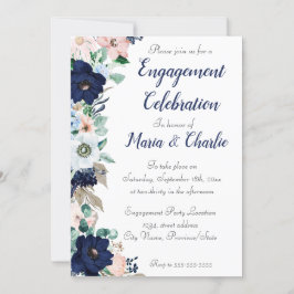 Invitación de la fiesta de compromiso Elegantes Fl