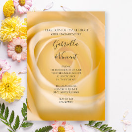 Invitación de la fiesta de compromiso floral White