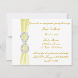 Invitación de la fiesta de compromiso infinito de