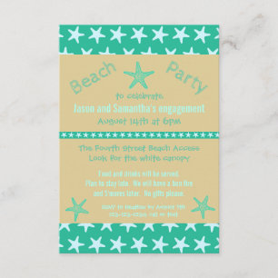 Invitación de la fiesta de compromiso Starfish Bea