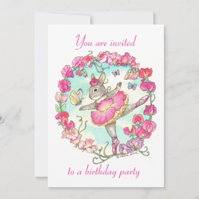 Invitación de la fiesta de cumpleaños (Anverso)