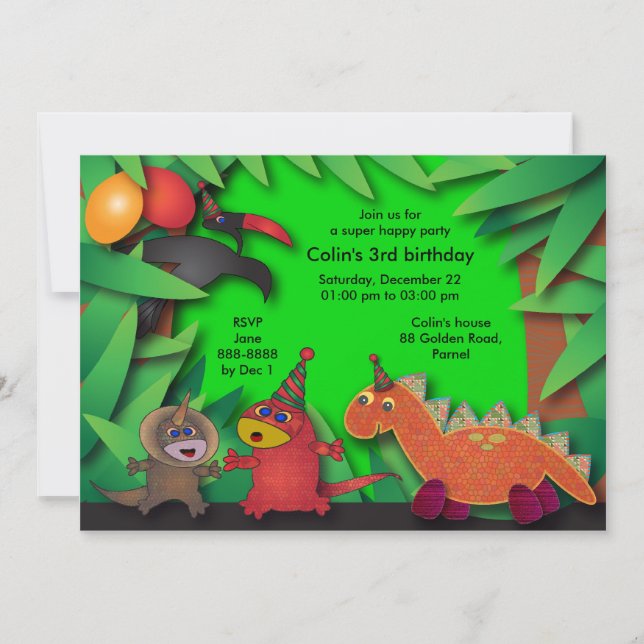 Invitación de la fiesta de cumpleaños: 035 (Anverso)