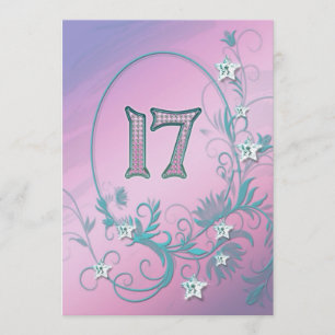 Invitación de la fiesta de cumpleaños 17 años