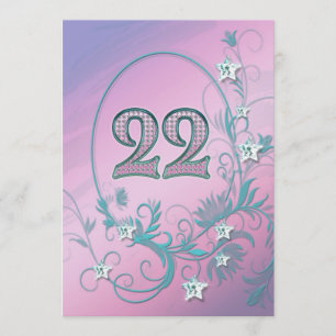 Invitación de la fiesta de cumpleaños 22 años