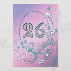 Invitación de la fiesta de cumpleaños 26 años