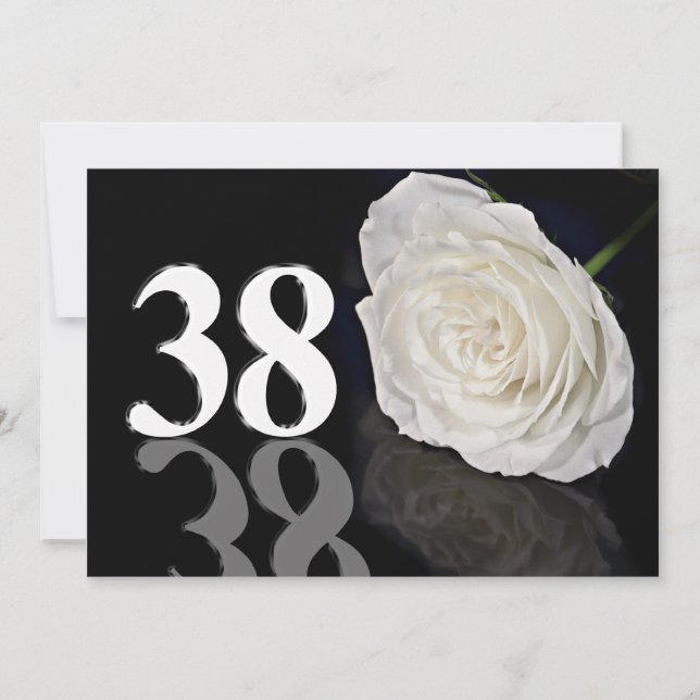 Invitación de la fiesta de cumpleaños 38 años (Anverso)