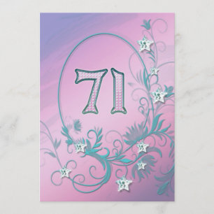 Invitación de la fiesta de cumpleaños 71 años