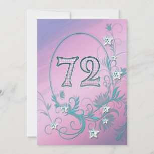 Invitación de la fiesta de cumpleaños 72 años