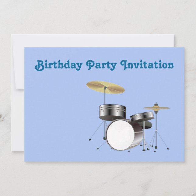 Invitación de la fiesta de cumpleaños con el (Anverso)
