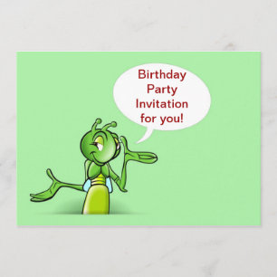 Invitación de la fiesta de cumpleaños con el