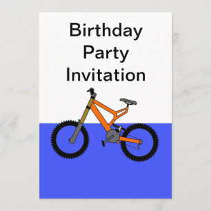Invitación de la fiesta de cumpleaños con la bici