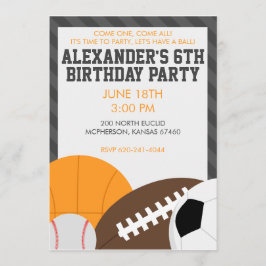 Invitación de la fiesta de cumpleaños de All Star