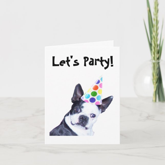 Invitación de la fiesta de cumpleaños de Boston (Anverso)