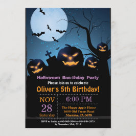 Invitación de la fiesta de cumpleaños de Halloween