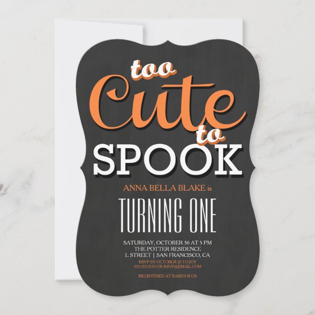 Invitación de la fiesta de cumpleaños de Halloween