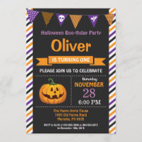Invitación de la fiesta de cumpleaños de Halloween